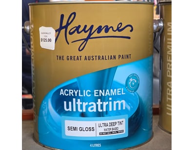 Haymes paint, acrylic enamel semi gloss ultra deep...