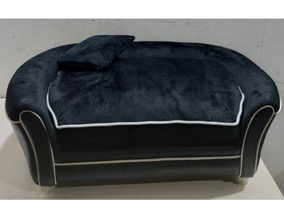 Large Velvet Black & White Premium Pet Sofa Bed