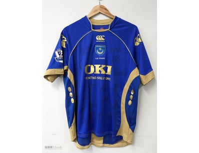 2008-09 PORTSMOUTH FC SQUAD HAND SIGNED EPL BARCLA...