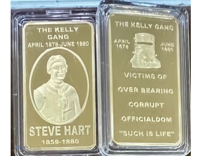 THIS INGOT IS CUPRO/NICKLE FINISHED WITH 999 FINE ...