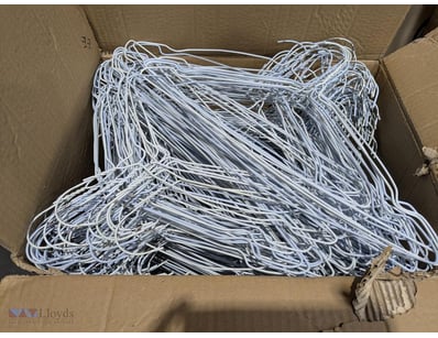 Coat Hangers, Metal, White, Qty to box 

Sold as l...