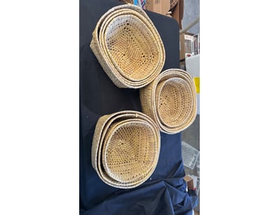 3 x sets of woven baskets

