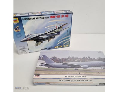 LOT OF 3 SCALE MODEL AIRCRAFT KITS - MIG-29 FIGHTE...