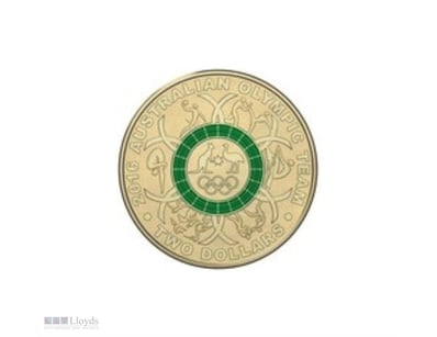 2016 $2 RIO OLYMPIC GAMES GREEN AUSTRALIAN COLOURE...