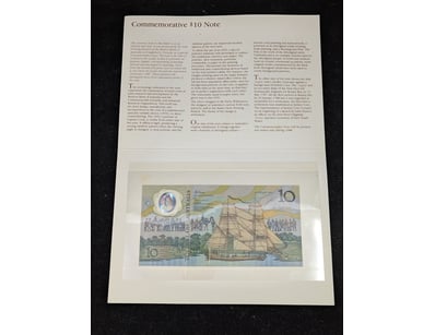 AUSTRALIAN COMMEMORATIVE $10 BANKNOTE IN FOLDER
...