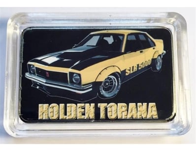 HOLDEN TORANA SLR 5000" COLOUR PRINTED HGE 999 24K...