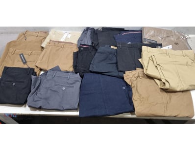 Bulk lot of men's shorts and casual trousers featu...