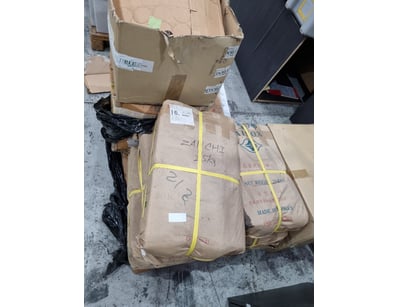 Garbage bags, Tailox, wooden items.

