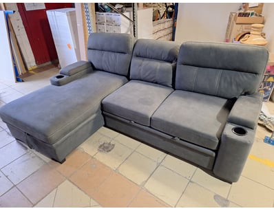 3-Seater Sofa, Leather Style, Grey Finish

Dimensi...