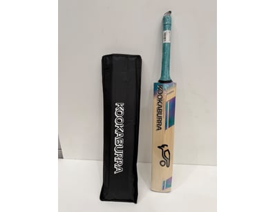 Kookaburra cricket bat in natural wood finish with...