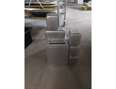 Stainless steel modular seating unit comprising fo...