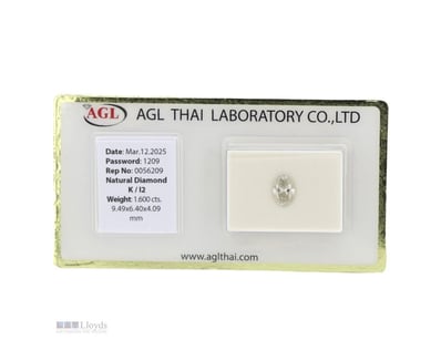 1.60CT CERTIFIED, NATURAL DIAMOND     

Oval Brill...