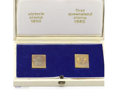 2 X 18K GOLD, 1850-1860 REPLICAS OF THE FIRST VICT...