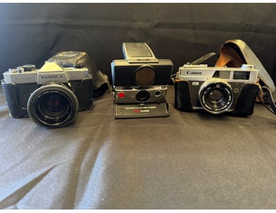 CAMERA COLLECTION - FOUR CAMERAS

Item Size: Hei...