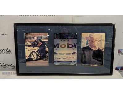 PETER BROCK RACING MEMORABILIA FRAMED DISPLAY - HO...
