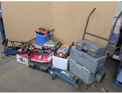 Tools, including various power tools, car parts an...