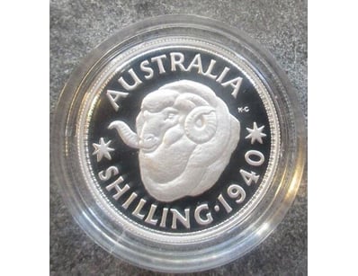 AUSTRALIA 1999 RAMS HEAD ONE SHILLING 1 DOLLAR SIL...