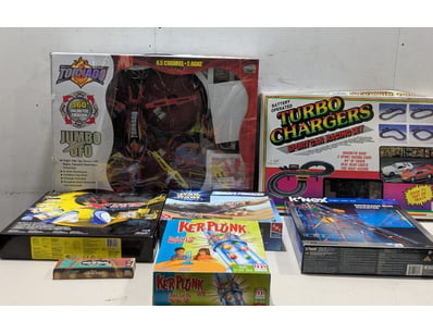 Vintage toy collection lot featuring classic 1990s...