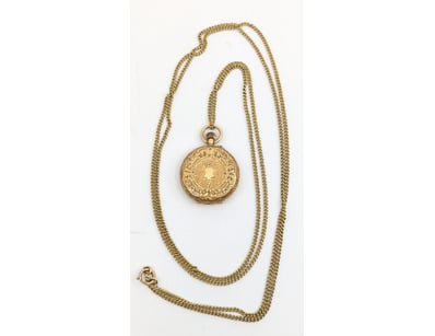 18K YELLOW GOLD FOB WATCH ON CHAIN

Item Weight ...