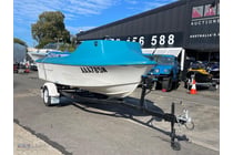 90 · 2007 Waterways 146 MP 4.35m + Yamaha 30hp