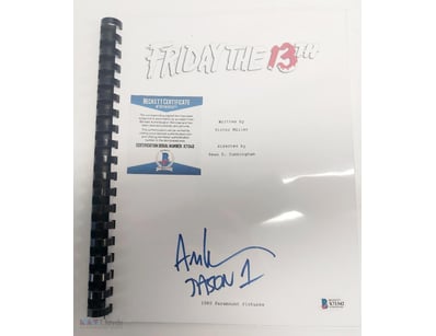SIGNED FRIDAY THE 13TH 1980 PARAMOUNT PICTURES SCR...