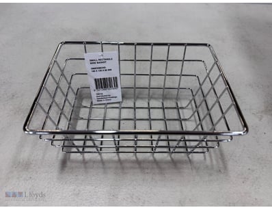 Small Rectangle Wire Basket,
Dimensions: 
180 x ...