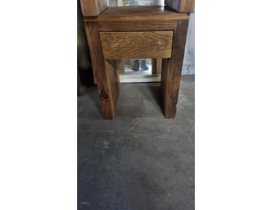 2x Rustic timber bedside tables featuring solid wo...