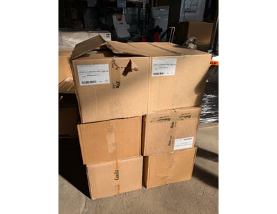Homewares, 6 boxes includes speakers, record playe...