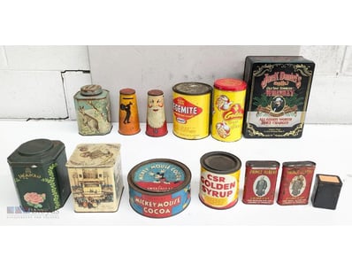 VINTAGE TIN COLLECTION - ADVERTISING & COLLECTIBLE...