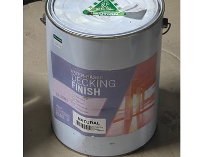 Water based decking finish, natural, 10 litres 

B...