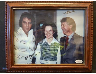 AUTOGRAPHED PHOTOGRAPH OF ROSALYNN & JIMMY CARTER....