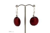 925 Sterling Silver And Italian Murano, Earrings.