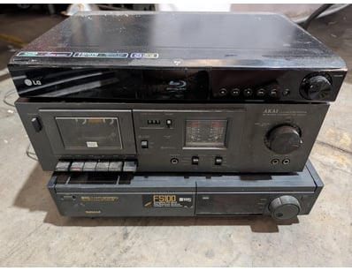 Media Player Lot with Various Disc and Cassette Pl...