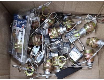 Lot Of Trailer Coupling Components & Hydraulic Fit...