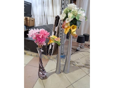 X3 Vases With Fake Flowers 

SOLD AS LOT

