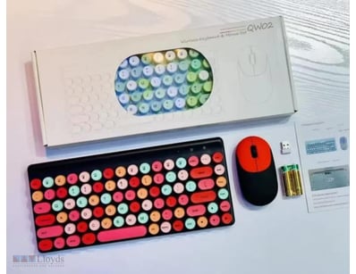 RRP $129. Wireless Keyboard & Mouse Combo - Retro ...