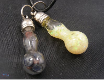 NATURAL AUSTRALIAN OPAL & SAPPHIRE PENDANTS       ...