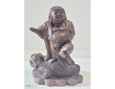 HANDCARVED WOODEN LAUGGING BUDDAH FIGURE

Item Siz...