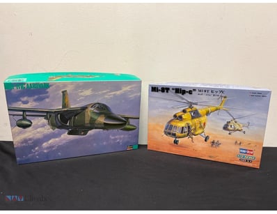 LOT OF 2 VINTAGE AIRCRAFT MODEL KITS - HASEGAWA F-...
