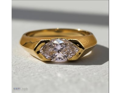 14K YELLOW GOLD 1.19CT D - E VVS+ LAB GROWN MARQUI...