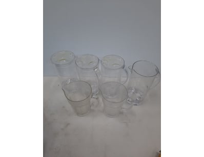 Assorted plastic jugs.

Quantity: 6 jugs.

SOL...