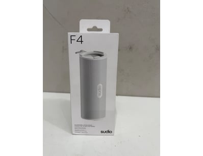 Sudio F4 portable Bluetooth speaker in grey. Featu...