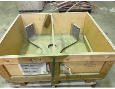 Unused Steel Heavy Duty Mounting Bracket to Crate,...