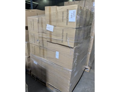 Bulk wholesale lot of blue straight drinking straw...