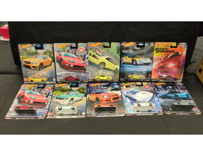 10X ASSORTED PREMIUM HOT WHEELS CARS INCLUDING MAZ...