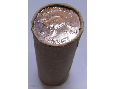 ROLL OF KGVI, AUSTRALIAN PENNY, UNKNOWN MIX YEARS,...