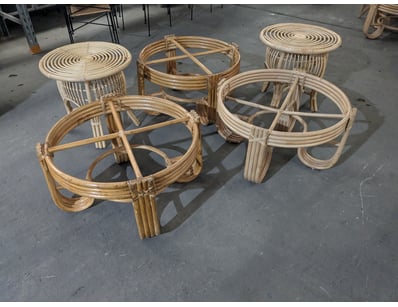 Handcrafted rattan furniture collection comprising...