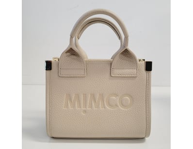 MIMCO CREAM PEBBLED LEATHER TOTE HANDBAG

Authen...