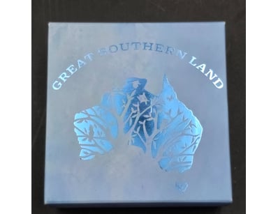 AUSTRALIA GREAT SOUTHERN LAND 1OZ SILVER PROOF BLU...
