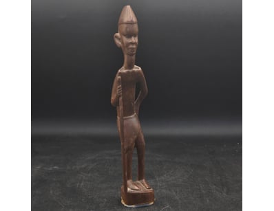 HAND-CARVED WOODEN TRIBAL FIGURE – AFRICAN STYLE S...